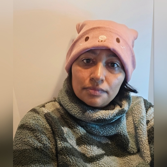 Cat Ear Devil Knitted Beanie Women Kawaii Winter Pink - Picture 16 of 17